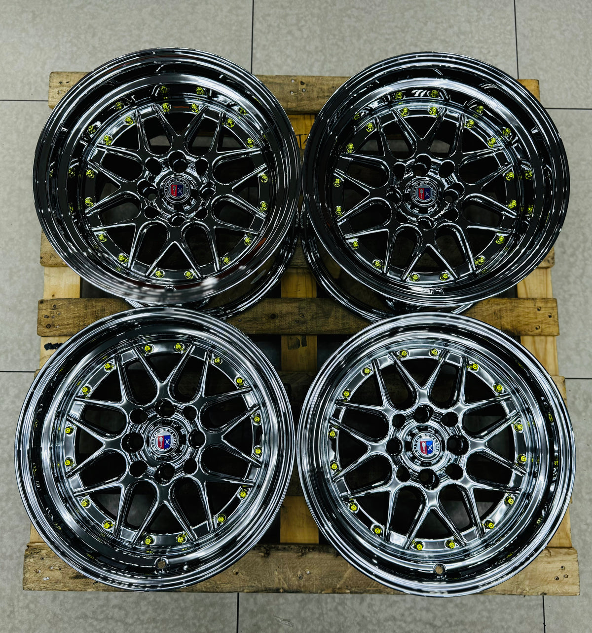 15'' AS-YKW 5039 BLACK CHROME 4/100 4/114