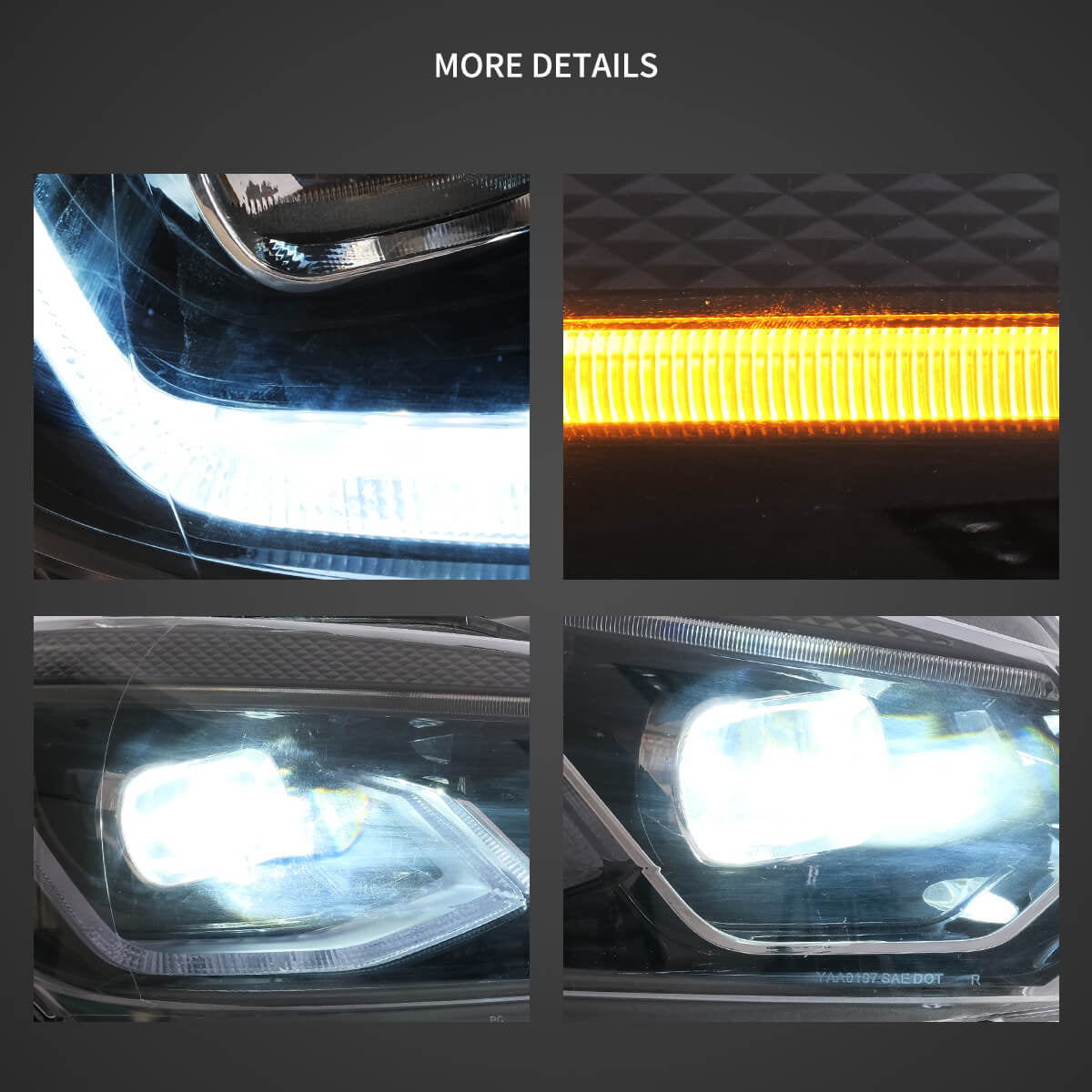 GOLF MK 6 VLAND DUAL BEAM PROJECTOR HEADLIGHTS HID