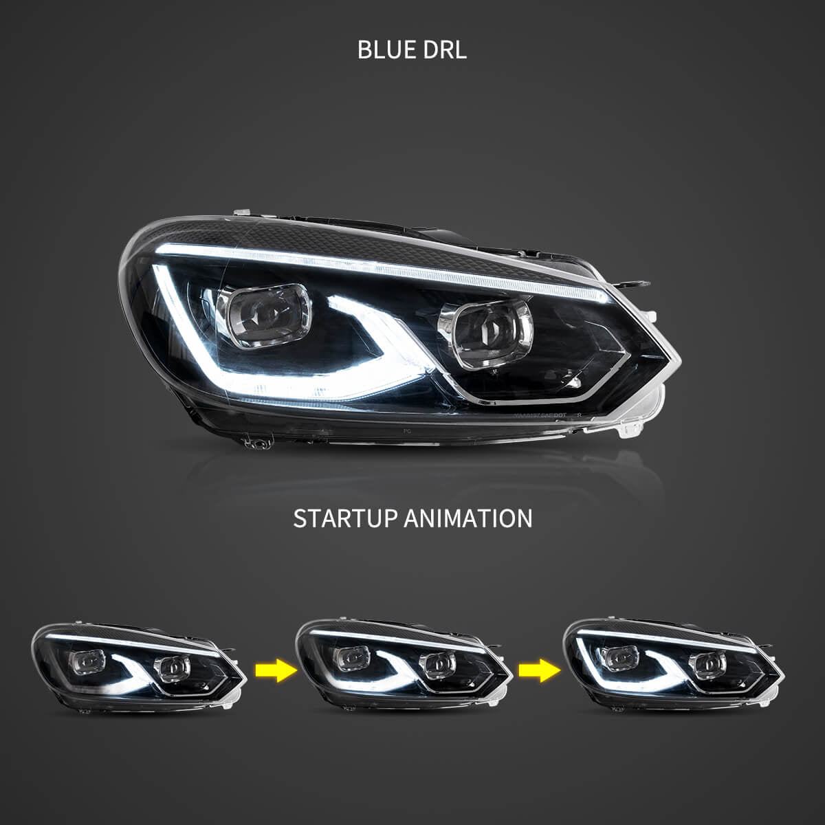 GOLF MK 6 VLAND DUAL BEAM PROJECTOR HEADLIGHTS HID