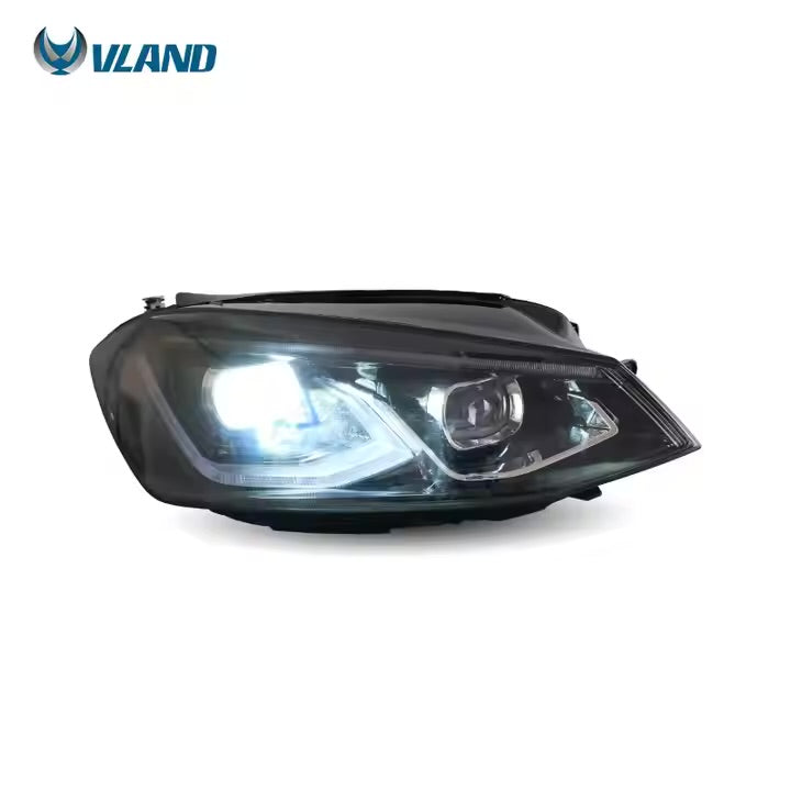 VW Golf 7 / MK7 HID HEADLIGHTS 2014-2017 with Animation and Blue DRL (NOT fit for Golf GTI and Golf R models CC