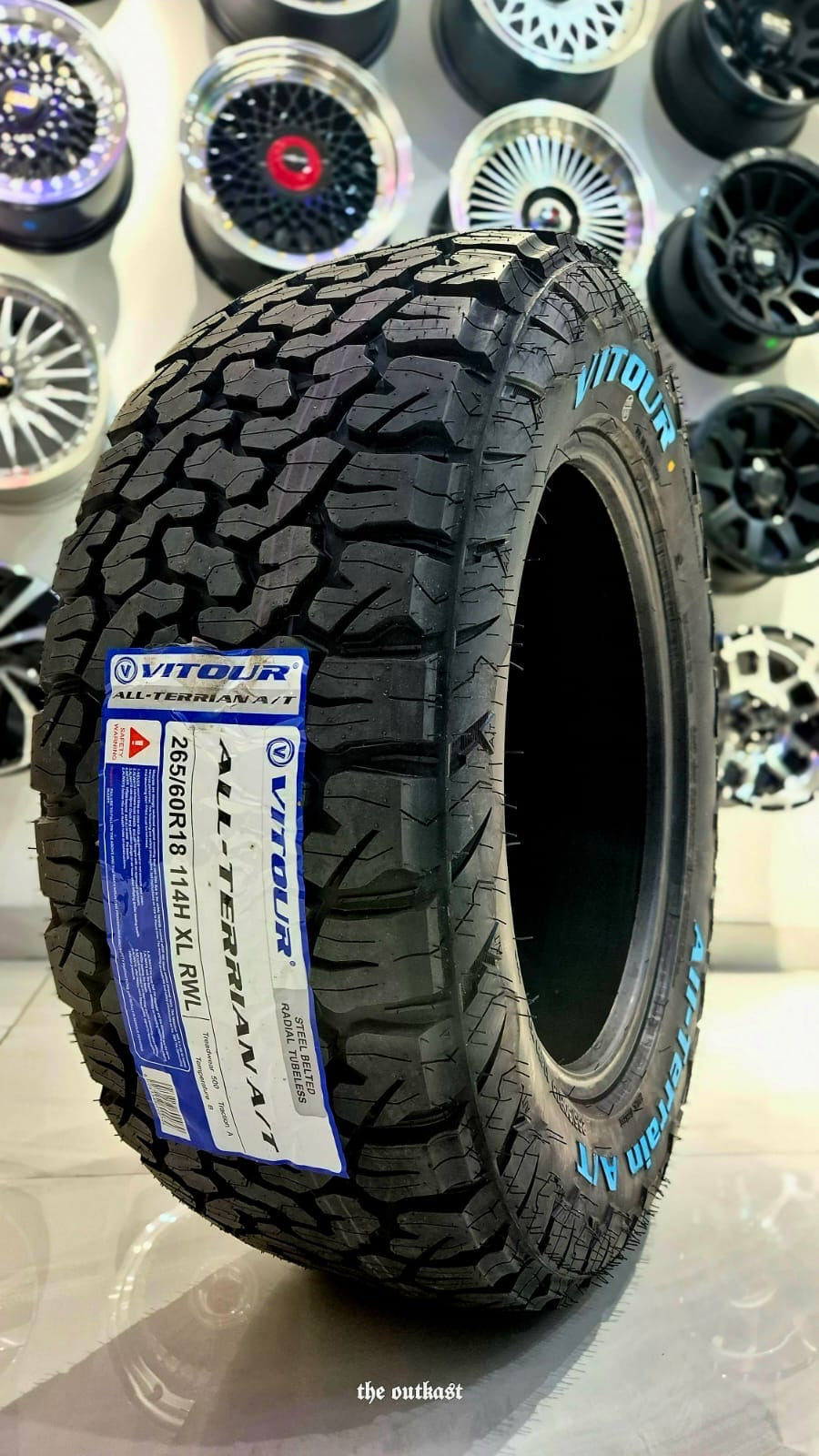 265/60/18 VITOUR ALL TERRAIN WHITE LETTER  TYRE