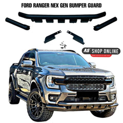 FORD RANGER/ EVEREST  NEXT GEN 2023 BUMPER GUARD / NUDGE BAR / STYLING BAR 3 PIECE BLACK FITS ALL NEW GENERATION FORD RANGERS