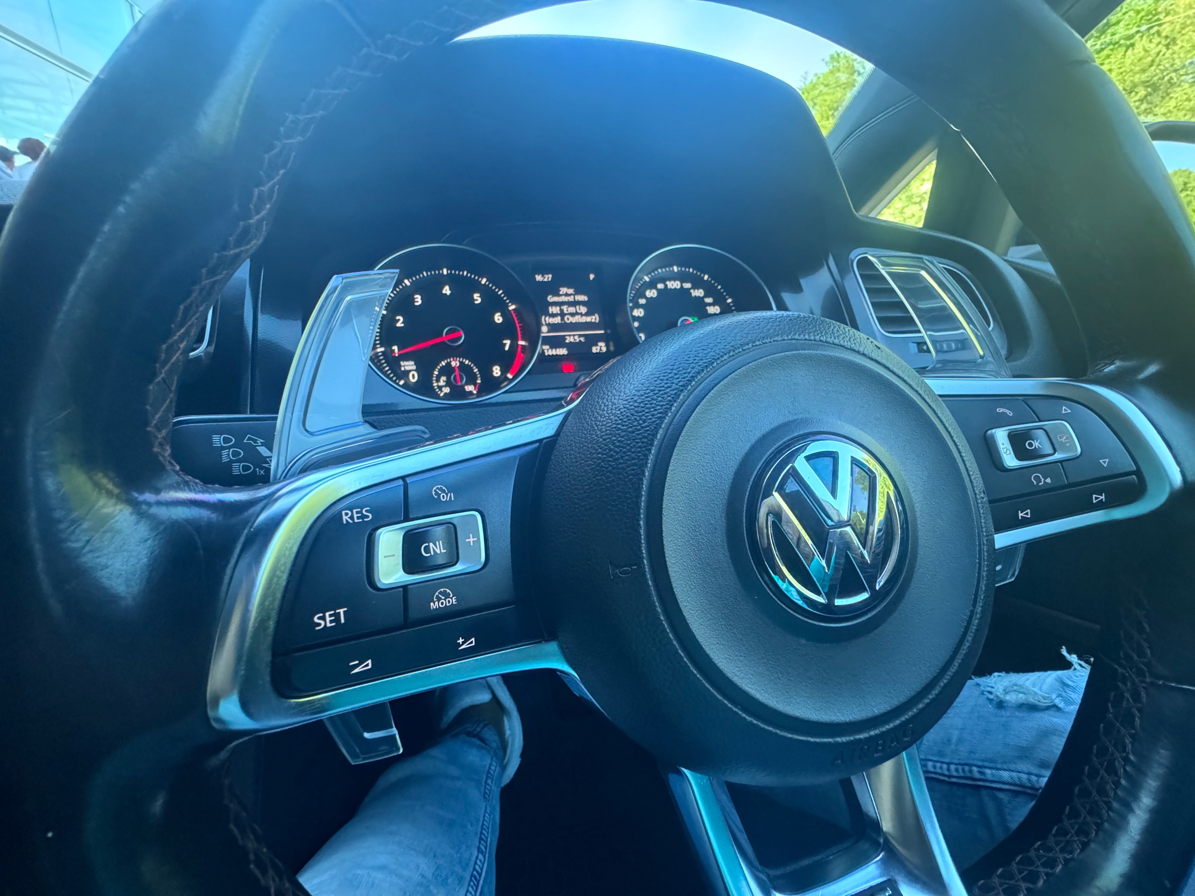 VW MK7 GTI & R AS Transparent DSG Paddle Shifter Extensions for