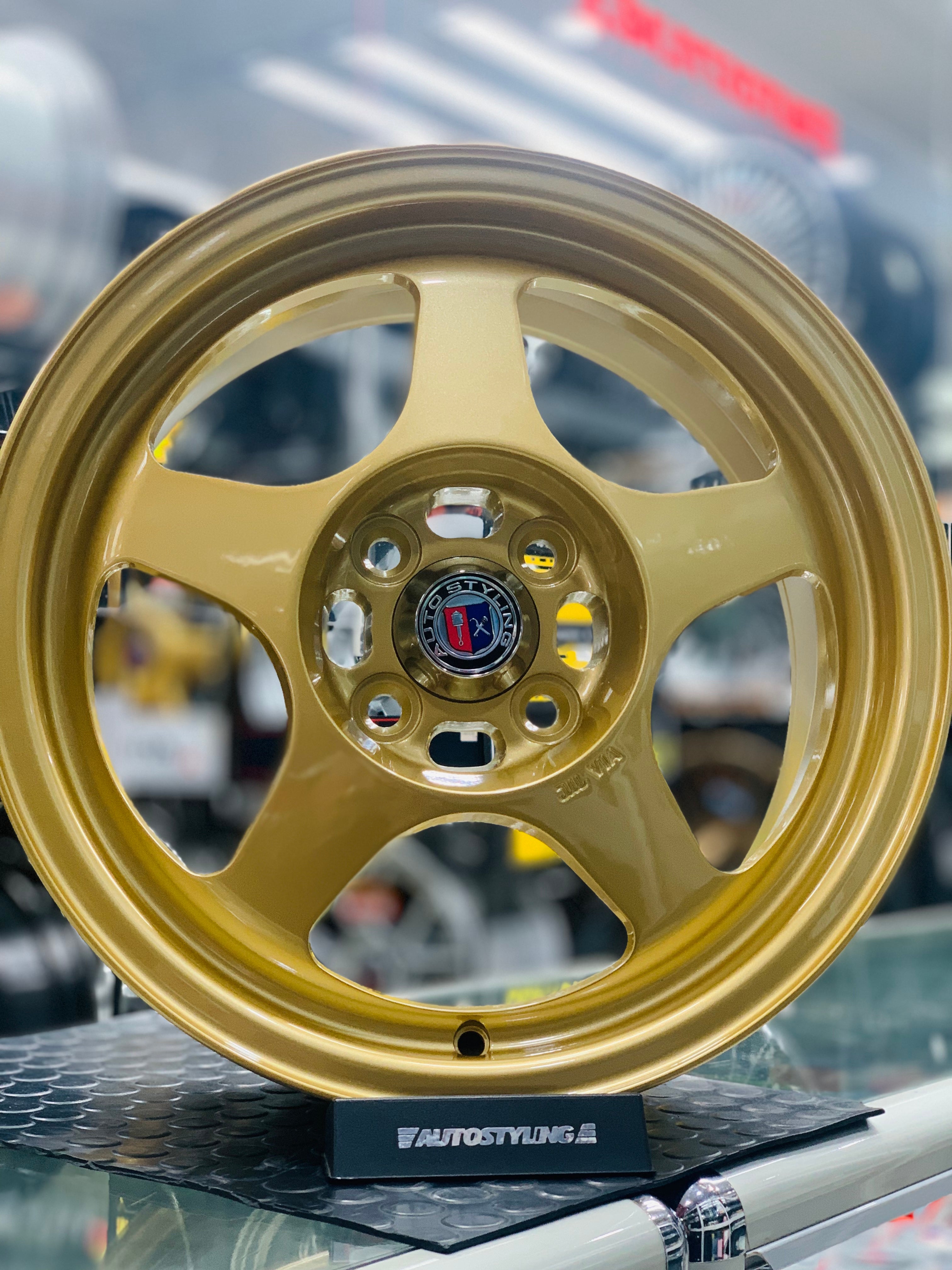 15” AS- SPOONS GOLD 7J WHEELS