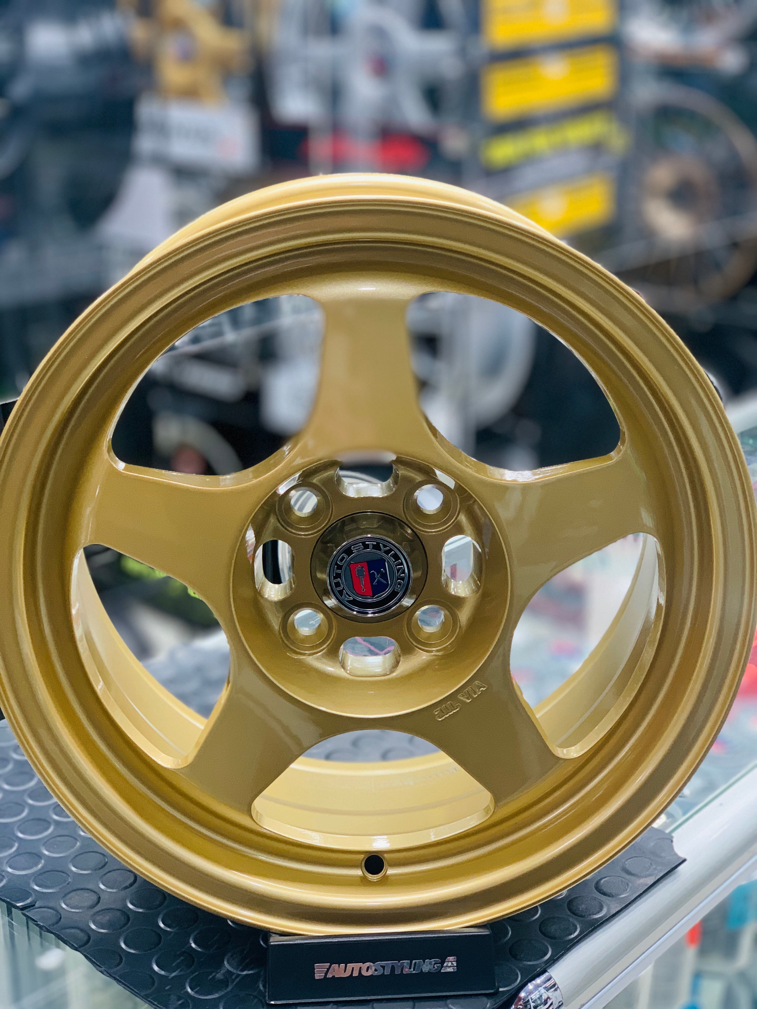 15” AS- SPOONS GOLD 7J WHEELS